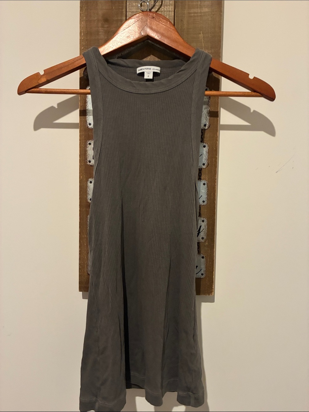 James Perse Charcoal Ribbed Tank
